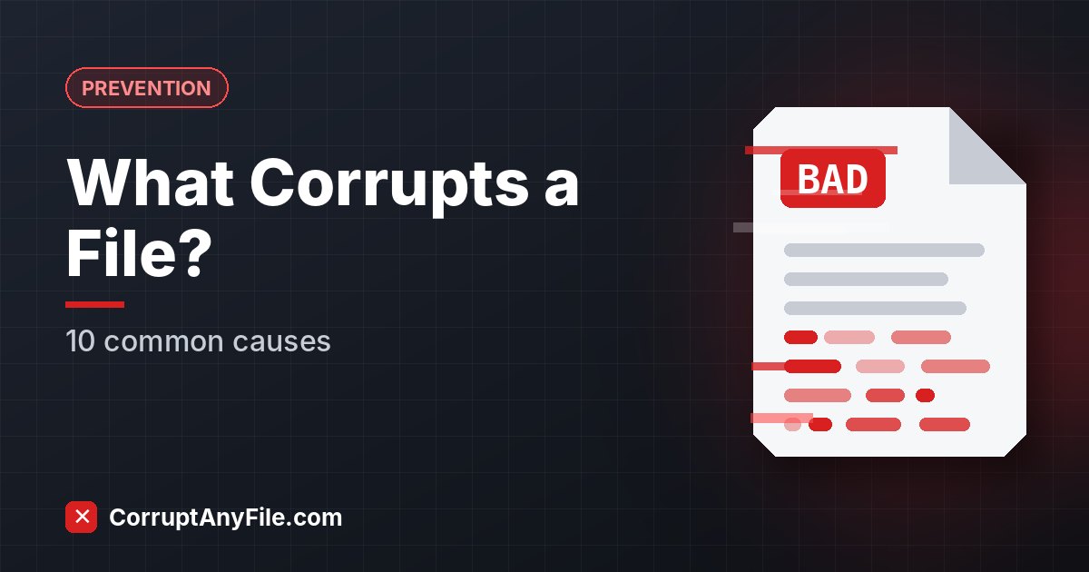What Corrupts a File? 10 Common Causes (and How to Prevent Them)